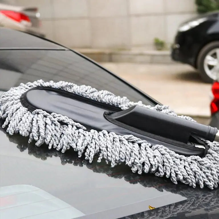 Car Wash Cleaning Brush Duster Dust Wax Mop Microfiber Telescoping Dusting Tool