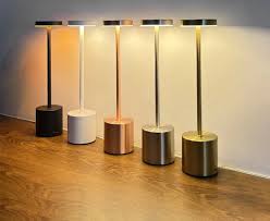 Portable LED Table Lamp Touch Sensor with 3 Color Modes & 3 Brightness Levels Rechargeable Metal Desk, Bedside & Dining Room Light