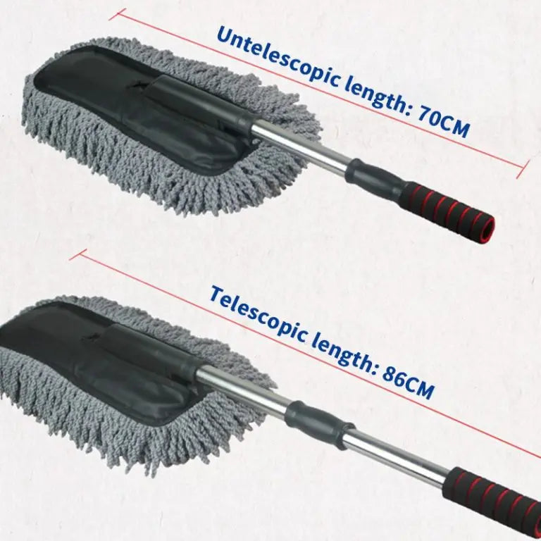Car Wash Cleaning Brush Duster Dust Wax Mop Microfiber Telescoping Dusting Tool
