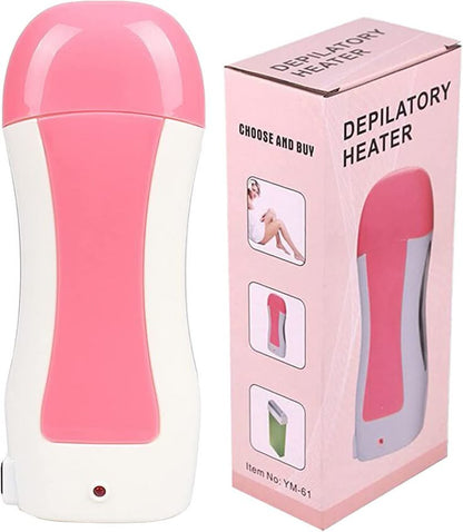 3 in 1 depilatory wax heater machine with roll on wax refill and waxing strips