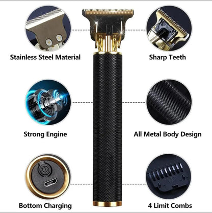 Luxury Hair Clipper For Men T9 Electric Hair Cutting Rechargeable Trimmer