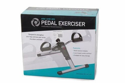 Foldable exercise pedal cycle with digital meter