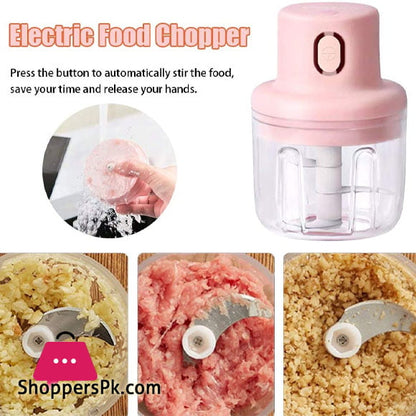 Wireless Electric Garlic Press Mini Meat Grinder Juicer Household Fruit Vegetable Chopper Mixer Food Processor Kitchen Tools
