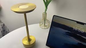 Portable LED Table Lamp Touch Sensor with 3 Color Modes & 3 Brightness Levels Rechargeable Metal Desk, Bedside & Dining Room Light