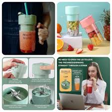 420ml Portable Juicer With Straw USB Electric Stainless Steel Fruit Juicer Cup Extractor Blender Juice Maker Machine For Kitchen