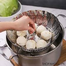 Stainless Steel Food Steamer Steamer Basket Stainless Steel for Food and Vegetable, Premium Expandable Steam Basket to Fit Various Size Pots Stainless Steel Steamer Basket, For Home