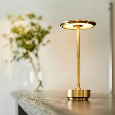 Portable LED Table Lamp Touch Sensor with 3 Color Modes & 3 Brightness Levels Rechargeable Metal Desk, Bedside & Dining Room Light