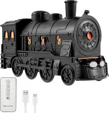 Mini Train Shape Aromatherapy Essential Oil Diffuser Ultrasonic Cool Mist Air Humidifier with LED Lamp Aroma Difusor Atomizer