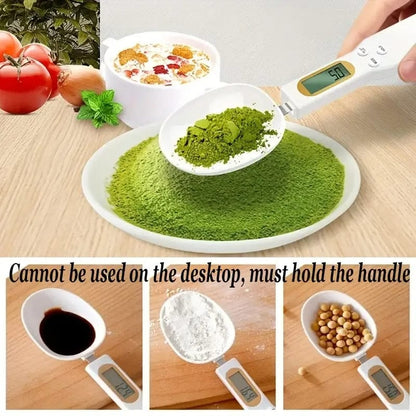 Electronic Kitchen Scale 500g 0.1g LCD Digital Measuring Food Flour Digital Spoon ^ Scale Mini Kitchen Tool for Milk Coffee Scale, Mini Spoon Scale Digital Kitchen Scale Electronic LCD Food Scale 0.1-500g Cooking Flour Milk Powder Weight Measure Spoon