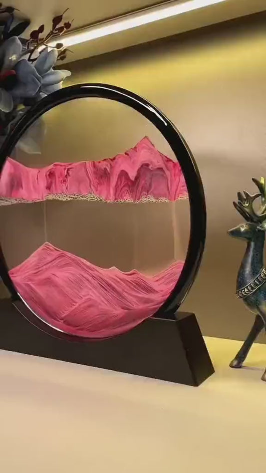 3D Sand Art Lamp-Sand Lamp-Flowing Sand Painting-Moving Sand Lamp-Random Color Sand Lamp-Decorative Sand Lamp-Home Decor Lamp-Office Desk Lamp-Relaxation Lamp-Meditation Sand Lamp-Zen Sand Lamp-Dynamic Sand Art-LED Sand Lamp-Random Color LED Lamp