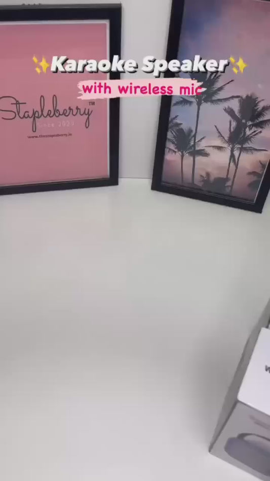 Wireless Speaker with Mic | Mini Portable Bluetooth Speaker with single Mic | RGB 7-Color Dancing Light, Voice Changer Effect | Kids Speaker with Mic