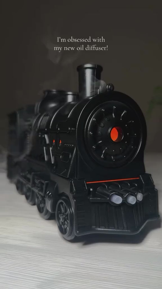 Mini Train Shape Aromatherapy Essential Oil Diffuser Ultrasonic Cool Mist Air Humidifier with LED Lamp Aroma Difusor Atomizer