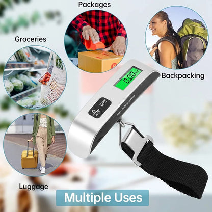 LCD Digital Hang Scale Luggage Suitcase Baggage Weight Scales with Belt for Electronic Weight Tool 50Kg/110Lb